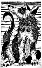 Woodblock print of Chinese Zodiac Dog